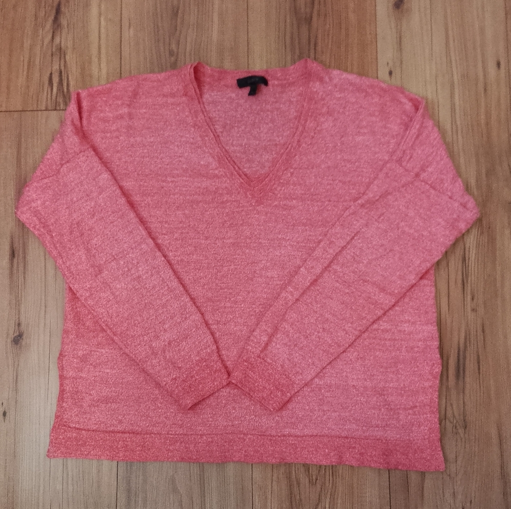 J Crew V-neck sweater Salmon color Size XL